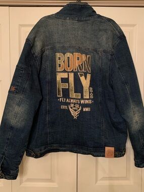 Born Fly Denim Jacket - Blue - Born Fly